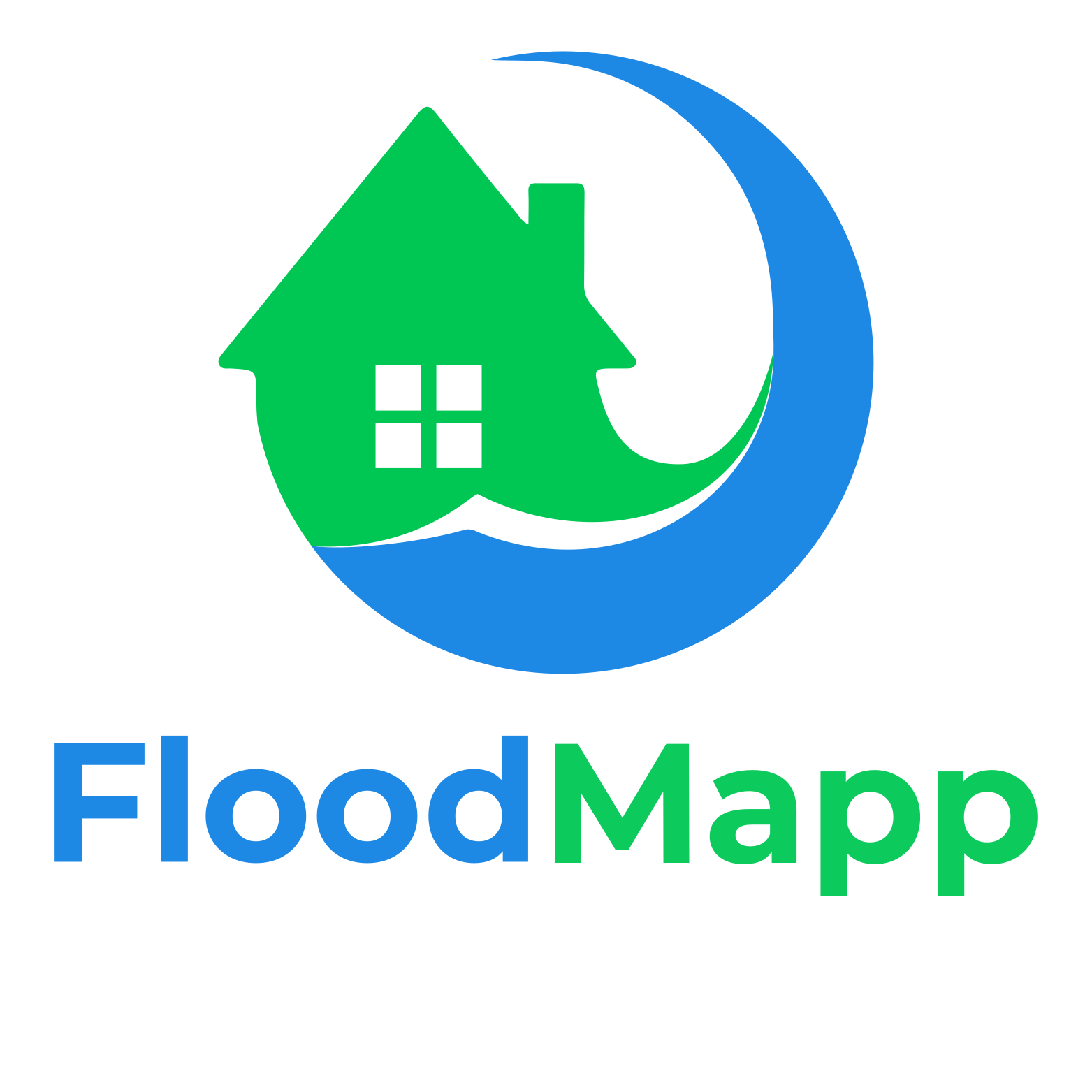 Logo and home page for FloodMapp USA